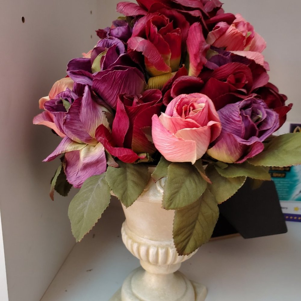 Silk Flower Arrangement in Pot